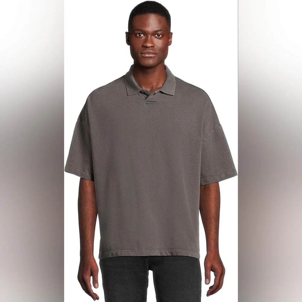 Set of 2 Oversized Terry Polo Shirts Small - Picture 2 of 7